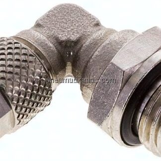 Winkel-Drehverschraubung G 1/4"-6x4mm, Messing vernickelt