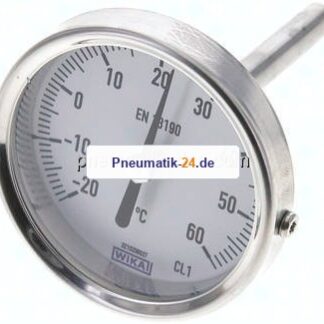 Bimetallthermometer, waagerecht D63/-20 bis +60°C/63mm