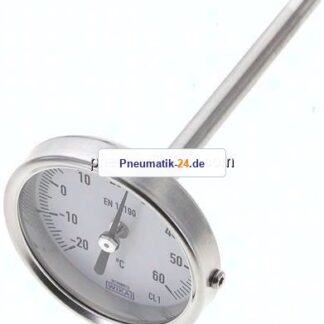 Bimetallthermometer, waagerecht D63/-20 bis +60°C/100mm