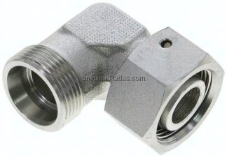 Einstellb. Winkel-Schneidringverschr. 18 L (M26x1,5), ohne Mutter & Schneidring, Stahl verzinkt