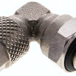 Winkel-Drehverschraubung G 1/8"-6x4mm, Messing vernickelt