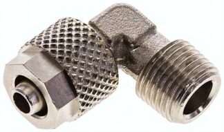 Winkel-Verschraubung R 1/8"-6x4mm, Messing vernickelt
