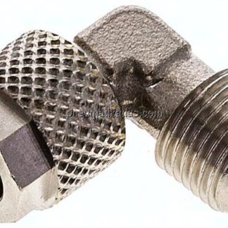 Winkel-Verschraubung R 1/8"-6x4mm, Messing vernickelt