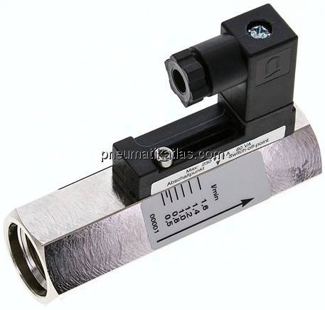Durchflusswächter G 1/2", 0,5 - 1,6 l/min, 1.4571