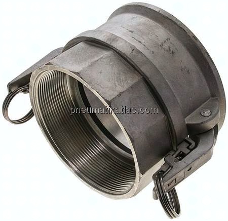 Sicherheits-Kamlock-Kupplung (D) Rp 4"(IG), Edelstahl (1.4408)