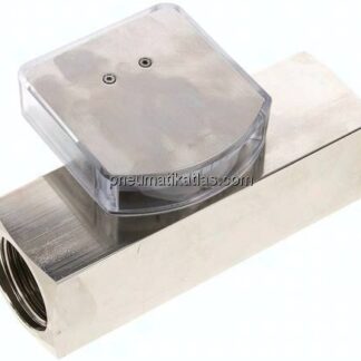 Durchflussmesser G 1" (IG), 0,5 - 1,5 l/min, Messing vernickelt