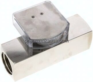 Durchflussmesser G 1" (IG), 3 - 10 l/min, Messing vernickelt