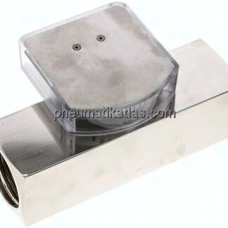 Durchflussmesser G 1" (IG), 3 - 10 l/min, Messing vernickelt