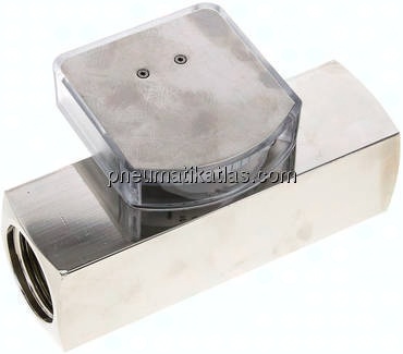 Durchflussmesser G 1" (IG), 3 - 10 l/min, Messing vernickelt