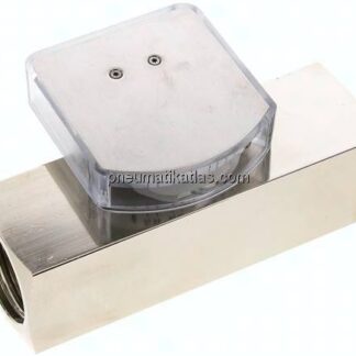 Durchflussmesser G 1" (IG), 8 - 24 l/min, Messing vernickelt