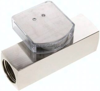 Durchflussmesser G 1" (IG), 15 - 45 l/min, Messing vernickelt