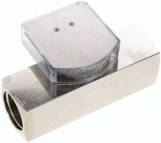 Durchflussmesser G 1" (IG), 20 - 60 l/min, Messing vernickelt