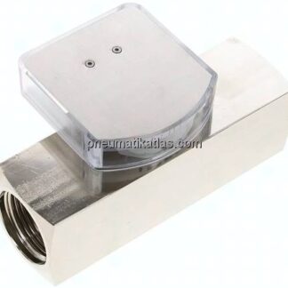 Durchflussmesser G 1" (IG), 30 - 90 l/min, Messing vernickelt