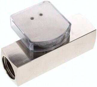 Durchflussmesser G 1" (IG), 35 - 110 l/min, Messing vernickelt