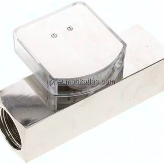 Durchflussmesser G 1" (IG), 1 - 4 l/min, Messing vernickelt
