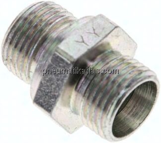 Gerade Schneidringverschr. M 18x1,5-12 L (M18x1,5), ohne Mutter & Schneidring, Stahl verzinkt