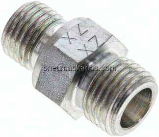 Gerade Schneidringverschr. M 14x1,5-8 S (M16x1,5), ohne Mutter & Schneidring, Stahl verzinkt
