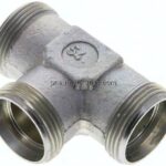T-Schneidringverschraubung 28 L (M36x2), ohne Mutter & Schneidring, Stahl verzinkt