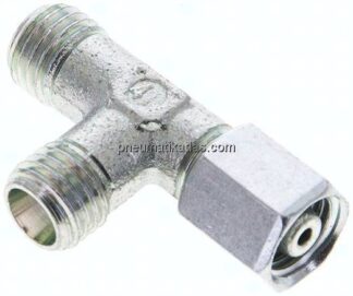 Einstellb. L-Schneidringverschraubung 6 L (M12x1,5), ohne Mutter & Schneidring, Stahl verzinkt