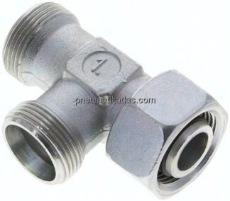 Einstellb. L-Schneidringverschraubung 18 L (M26x1,5), ohne Mutter & Schneidring, Stahl verzinkt