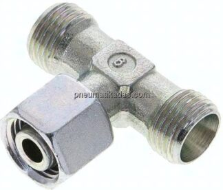 Einstellb. T-Schneidringverschraubung 10 L (M16x1,5), ohne Mutter & Schneidring, Stahl verzinkt