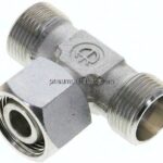 Einstellb. T-Schneidringverschraubung 15 L (M22x1,5), ohne Mutter & Schneidring, Stahl verzinkt