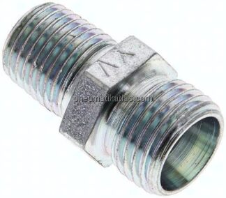 Gerade Schneidringverschr. NPT 1/4"-10 L (M16x1,5), ohne Mutter & Schneidring, Stahl verzinkt