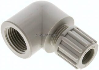 Winkel-Aufschraubverschraubung G 1/2"-12x10mm, Polypropylen