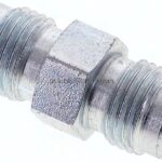 Doppelnippel UNF 1/2"-20(JIC)-UNF 1/2"-20(JIC), Stahl verzinkt