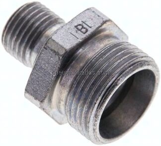 Gerade Schneidringverschr. G 1/4"-15 L (M22x1,5), ohne Mutter & Schneidring, Stahl verzinkt