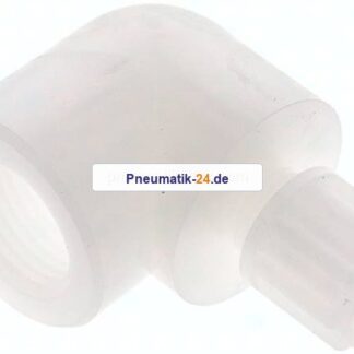 Winkel-Aufschraubverschraubung G 3/8"-6x4mm, PVDF