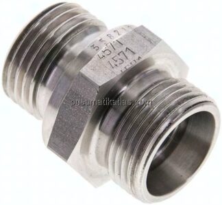 Gerade Schneidringverschr. G 1/2"-15 L (M22x1,5), ohne Mutter & Schneidring, 1.4571