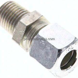 Gerade Schneidringverschr. NPT 1/4"-10 L (M16x1,5), Stahl verzinkt