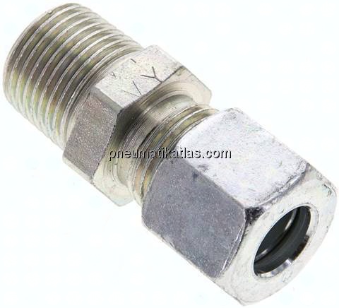 Gerade Schneidringverschr. NPT 3/8"-10 L (M16x1,5), Stahl verzinkt