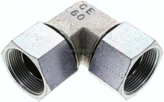 90°-Winkelverschraubung,60°Konus G 1-1/2" (IG), Stahl verzinkt