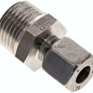 Gerade Schneidringverschr. R 1/2"-8 L (M14x1,5), 1.4571