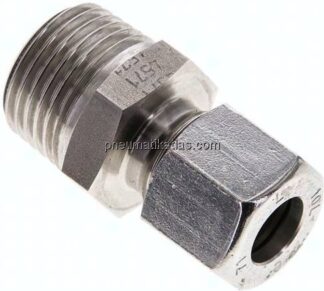 Gerade Schneidringverschr. R 1/2"-10 L (M16x1,5), 1.4571