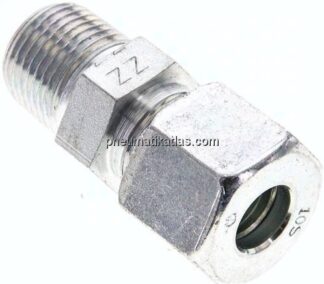 Gerade Schneidringverschr. NPT 3/8"-10 S (M18x1,5), Stahl verzinkt