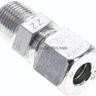Gerade Schneidringverschr. NPT 3/8"-10 S (M18x1,5), Stahl verzinkt