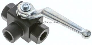 Hochdruck-3-Wege Kugelhahn, T-Bohrung, G 3/8", 0 - 400bar