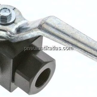 Hochdruck-3-Wege Kugelhahn, T-Bohrung, G 3/8", 0 - 400bar