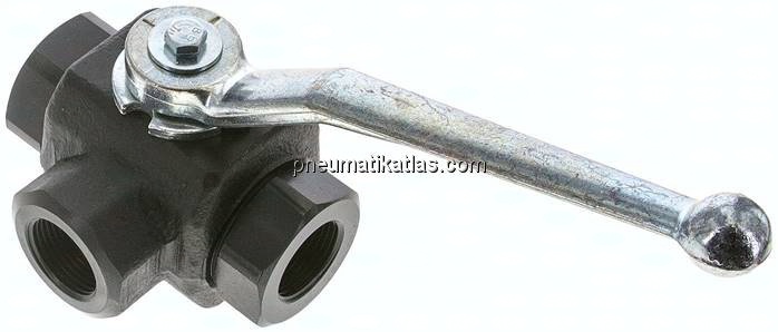 Hochdruck-3-Wege Kugelhahn, L-Bohrung, G 3/4", 0 - 350bar