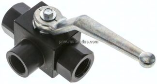 Hochdruck-3-Wege Kugelhahn, T-Bohrung, G 1/2", 0 - 350bar