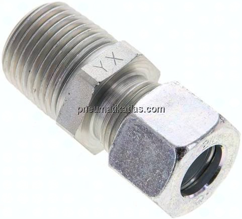 Gerade Schneidringverschr. NPT 1/2"-12 L (M18x1,5), Stahl verzinkt