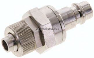 Kupplungsstecker (NW7,2) 10x8mm Schlauch, Messing vernickelt