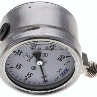 Gly.-Sicherheits-Manometer senkrecht,63mm, 0 - 600 bar