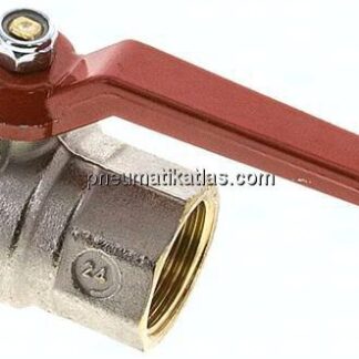 Messing-Kugelhahn, Rp 1", -0,9 bis 80 bar, silikonfrei gefertigt