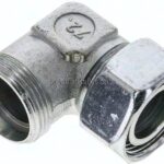 Einstellb. Winkel-Schneidringverschr. 28 L (M36x2), ohne Mutter & Schneidring, Stahl verzinkt