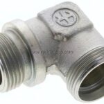 Winkel-Schneidringverschraub. G 1"-28 L (M36x2), ohne Mutter & Schneidring, Stahl verzinkt