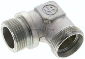 Winkel-Schneidringverschraub. G 1"-28 L (M36x2), ohne Mutter & Schneidring, Stahl verzinkt
